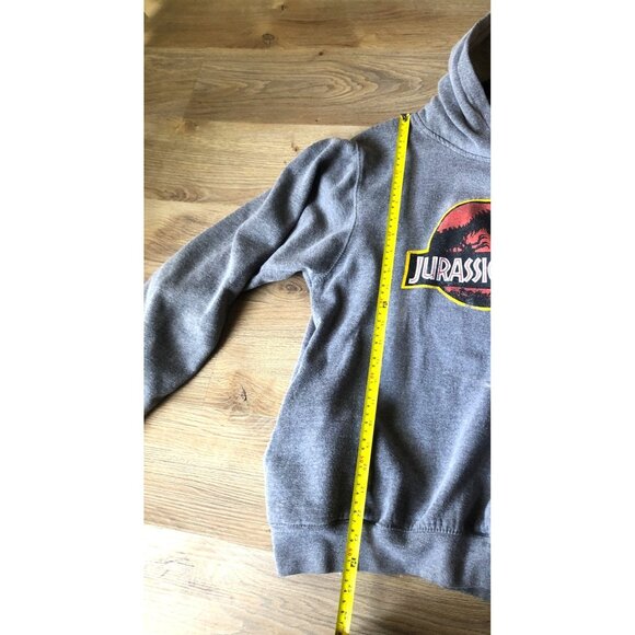 Jurassic Park Logo Hoodie X-Large Universal Studios Cotton/Polyester Blend Gray - Picture 5 of 7